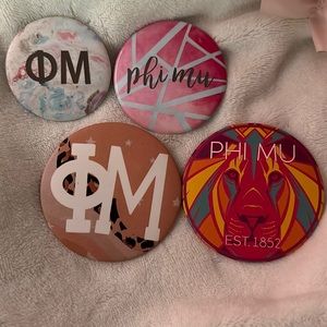 Phi mu pins & stickers